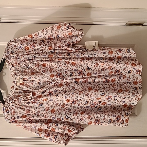 a.n.a Tops - A.N.A. WOMEN'S RED & WHITE FLORAL PLUS SIZE PEASANT TOP SIZE 0X WOMAN